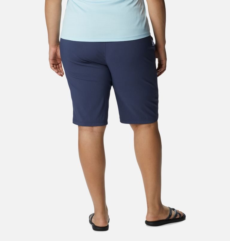 Women's Columbia On The Go Long Shorts Navy | Plus Size CA-O8C5L